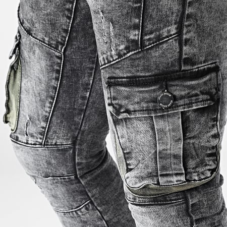 Classic Series - E9688 Pantaloni Cargo Slim Jeans Grigio