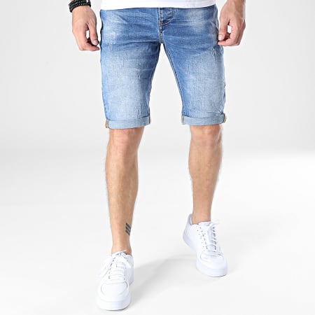 KZR - Pantaloncini di jeans S-58197 Denim blu