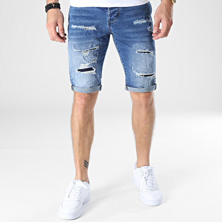 KZR - Pantaloncini di jeans S-58190 Denim blu