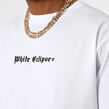 Luxury Lovers - Tee Shirt Oversize Large White Eclipse Paradise Pool Blanc