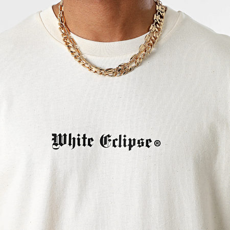 Luxury Lovers - Tee Shirt Oversize Large White Eclipse Paradise Pool Beige