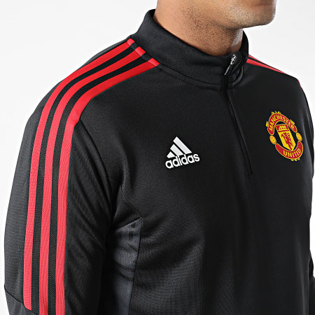 Adidas Sportswear - Tee Shirt Manches Longues A Bandes Manchester United H64013 Noir
