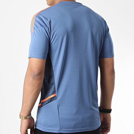 Adidas Sportswear - Maglia da calcio a strisce blu chiaro del Manchester United FC HH9316