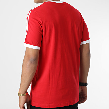 Adidas Sportswear - Tee Shirt A Bandes Manchester United DNA 3 Stripes HE6657 Rouge