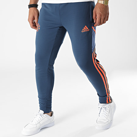 Adidas Sportswear - Pantalon Jogging A Bandes Manchester United FC HG3987 Bleu Marine