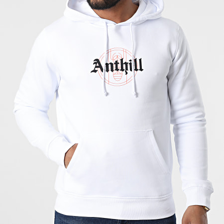 Anthill - Felpa gotica con cappuccio bianca