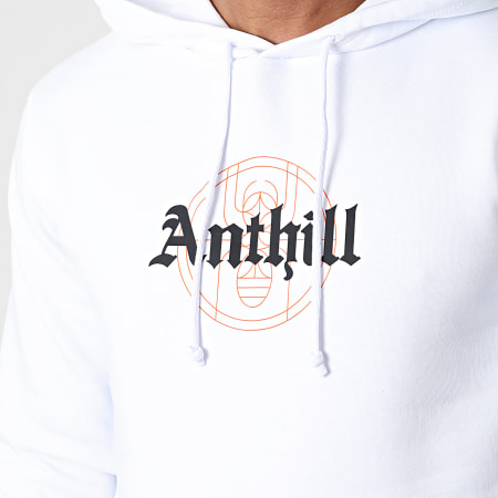 Anthill - Felpa gotica con cappuccio bianca