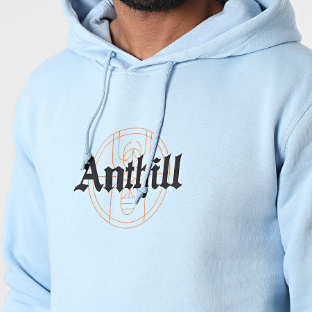Anthill - Sudadera gótica con capucha azul claro