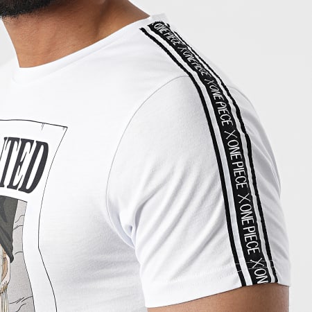 One Piece - Tee Shirt A Bandes Wanted Zoro Blanc
