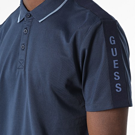 Guess - M2YP25-KARS0 Polo a manica corta con strisce blu navy