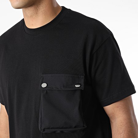 Ikao - LL603 Conjunto de camiseta y pantalón de chándal con bolsillos negros