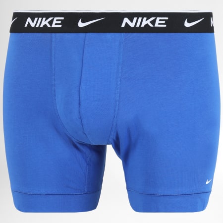 Nike - Calzoncillos bóxer de algodón elástico KE1007 Negro Azul marino