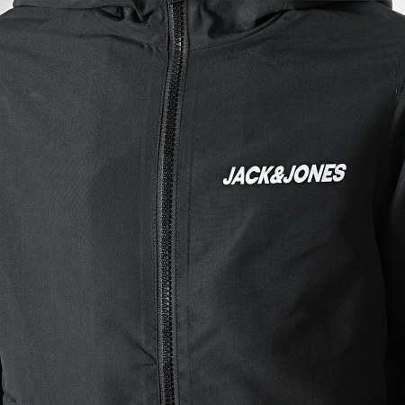 Jack And Jones - Chaqueta bomber con capucha para niños Rush Negro