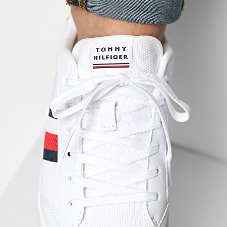 Tommy Hilfiger - Baskets Retro Cupsole Knit Mix Stripes 4038 White