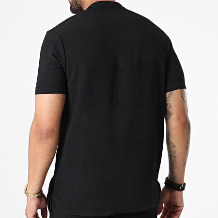 Uniplay - Conjunto de camisa de manga corta y pantalón corto UY857 Negro