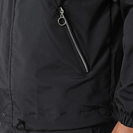 Classic Series - KL-2073 Conjunto de chaqueta con cremallera y pantalón de chándal Negro