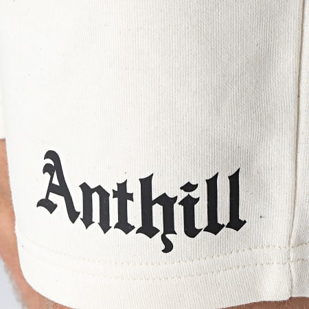 Anthill - Pantaloncini da jogging gotici Beige Nero