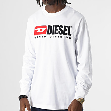 Diesel - Camiseta Manga Larga A03768-0AAXJ Blanco