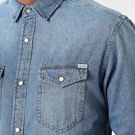 Jack And Jones - Camicia di jeans a maniche lunghe Sheridan Blue Denim