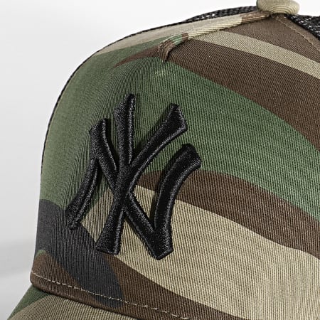 New Era - Cappello trucker per bambini 9Forty A-Frame New York Yankees Camouflage Verde Khaki