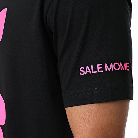 Sale Môme Paris - Tee Shirt Oversize Large Lapin Noir Rose Fluo