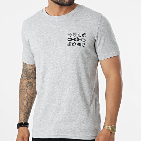 Sale Môme Paris - Tee Shirt Pince Monseigneur Gris Chiné Noir