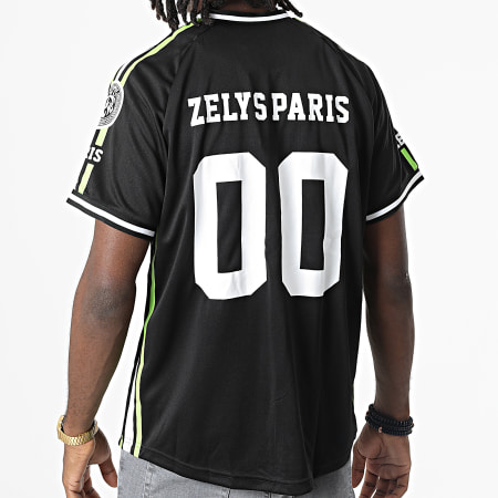 Zelys Paris - Camiseta de béisbol a rayas negras Joel