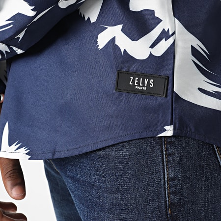Zelys Paris - Camicia a maniche lunghe blu navy