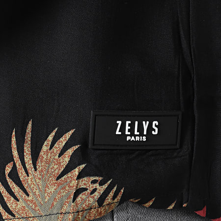 Zelys Paris - Chemise Manches Courtes Floral Lex Noir