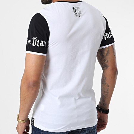 Attaque des Titans - Tee Shirt Livai Blanc Noir