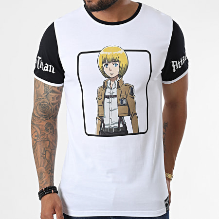 Attaque des Titans - Tee Shirt Armin Blanc Noir