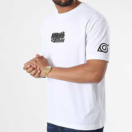 Naruto - Tee Shirt Oversize Logo Grande Bianco Nero