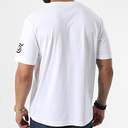 Naruto - Maglietta oversize con logo grande colorato bianco nero