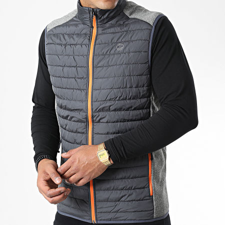 Jack And Jones - Veste Zippée Multi Bodywarmer Collar 12200684 Gris Anthracite