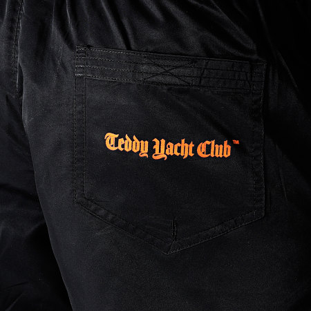 Teddy Yacht Club - Short De Bain Art Series Noir Orange Fluo