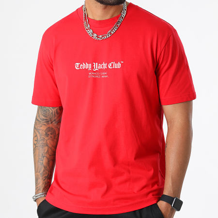 Teddy Yacht Club - Oversize Camiseta Large Art Series Rojo