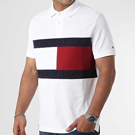Tommy Hilfiger - Polo Manches Courtes Structure 5835 Blanc