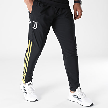 adidas - Juventus HA2630 Pantaloni da jogging a bande nere