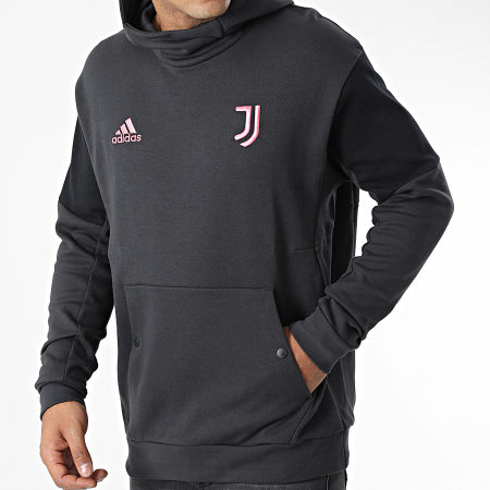 Adidas Sportswear - Felpa con cappuccio Juventus HD8860 Grigio antracite