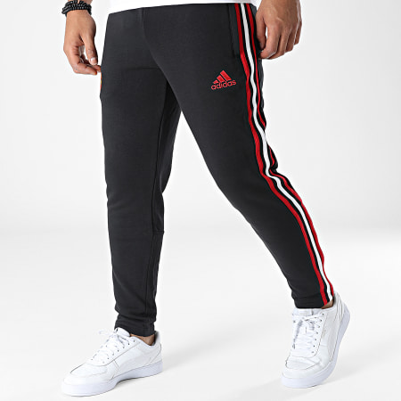 Adidas Sportswear - Pantalon Jogging A Bandes Manchester United HU1184 Noir
