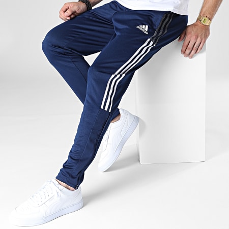 Adidas Sportswear - Tiro 21 GE5425 Pantaloni da jogging a bande blu navy