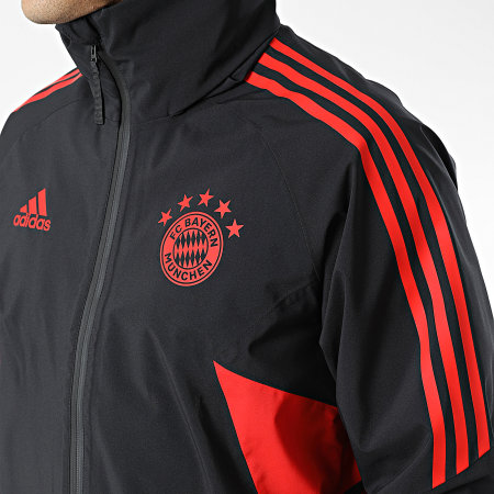 Adidas Sportswear - Veste Zippée A Bandes FC Bayern Rain HI3465 Noir