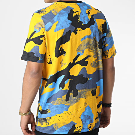 Adidas Originals - Tee Shirt Camo All Over Print HK2801 Giallo Blu