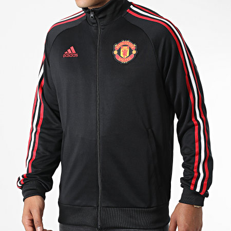 Adidas Sportswear - Veste Zippée A Bandes Manchester United FC DNA HE6671 Noir