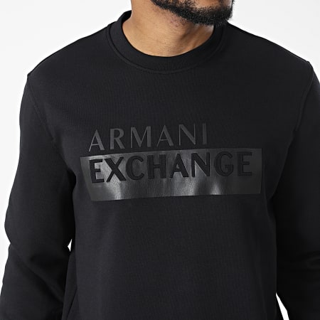 Armani Exchange - Sudadera cuello redondo 6LZMBE-ZJCAZ Negro