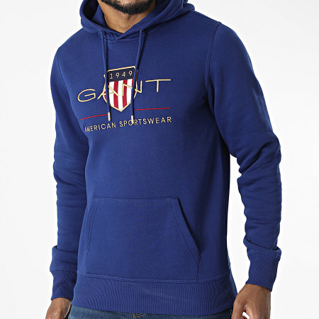 Gant Sweat à capuche Logo Script Homme (Marron