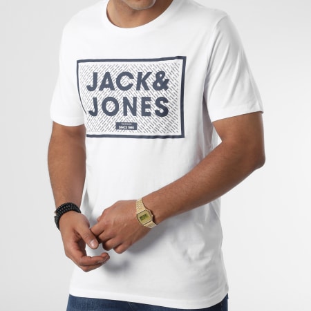 Jack And Jones - Harrison 3 Camicie a T Bianco Navy Nero