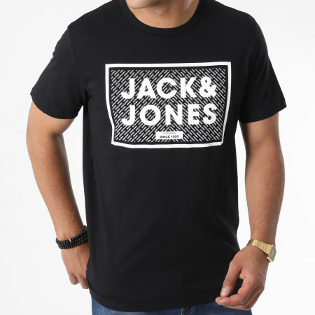 Jack And Jones - Lot De 3 Tee Shirts Harrison Blanc Bleu Marine Noir