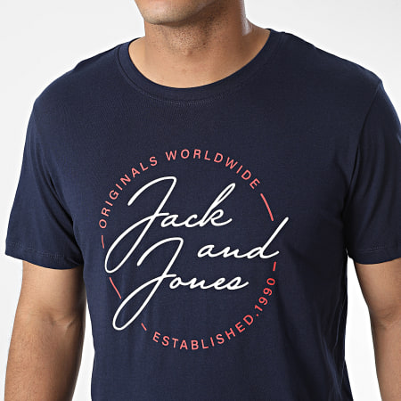 Jack And Jones - Tee Shirt Jerrys Bleu Marine