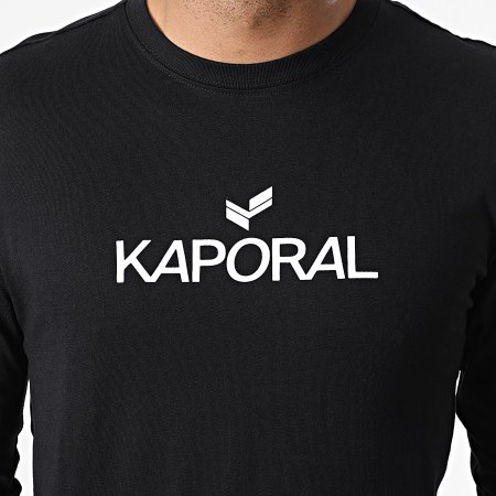 Kaporal - Tee Shirt Manches Longues Peres Noir